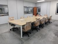 Modern Office Meeting Table   Large Boardroom Conference Table with Integrated Cable Management  Commercial Discussion & Corporate Meeting Room Furniture  Suitable for Office Boardroom, Conference Room & Training Room  Office Furniture Supplier Malaysia (Penang, KL, Selangor & Nationwide)