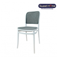 PP Rattan Dining Chair ( MAX GREY-WHITE ) - Cafe Dining Chair