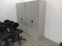 Office Chair & Production Chair with Full Height Steel Storage Cabinet | Office Furniture Set with Steel Cabinet Storage | Suitable for Office, Factory, Workshop & Workplace | Office Furniture Supplier Malaysia (Penang, KL, Selangor & Nationwide)