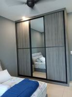 Custom Sliding Door Wardrobe   Full Height Ceiling Wardrobe  Bedroom Sliding Door Closet  Almari Baju Pintu Sliding  Built-In Wardrobe Supplier Penang, Prai, Bukit Mertajam, Butterworth, Kulim