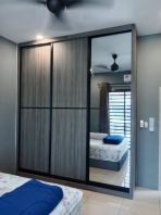 Custom Sliding Door Wardrobe   Full Height Ceiling Wardrobe  Bedroom Sliding Door Closet  Almari Baju Pintu Sliding  Built-In Wardrobe Supplier Penang, Prai, Bukit Mertajam, Butterworth, Kulim