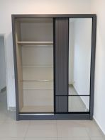 Sliding Door Wardrobe with Mirror   Modern Bedroom Storage Cabinet  Wardrobe Supplier Malaysia Penang Prai Bukit Mertajam