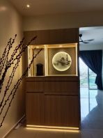 Modern Buddhist Prayer Altar Cabinet Malaysia  Contemporary Home Worship Table with LED Lighting  Modern Chinese Buddhist Altar Cabinet with LED Lighting and Storage for Condo & Home  Deliver Penang, KL   Cheras, Puchong, Georgetown, Tanjong Tokong, Ipoh & Sungai Petani 