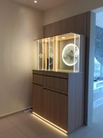 Modern Buddhist Prayer Altar Cabinet Malaysia  Contemporary Home Worship Table with LED Lighting  Modern Chinese Buddhist Altar Cabinet with LED Lighting and Storage for Condo & Home  Deliver Penang, KL   Cheras, Puchong, Georgetown, Tanjong Tokong, Ipoh & Sungai Petani 
