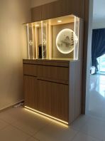 Modern Buddhist Prayer Altar Cabinet Malaysia  Contemporary Home Worship Table with LED Lighting  Modern Chinese Buddhist Altar Cabinet with LED Lighting and Storage for Condo & Home  Deliver Penang, KL   Cheras, Puchong, Georgetown, Tanjong Tokong, Ipoh & Sungai Petani 