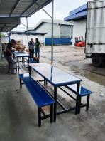 Heavy Duty Canteen Table Set | Fibreglass Table Bench for Factory, Hostel & Food Court - Canteen Table Set Malaysia | 6 Seater Fibreglass Dining Table & Bench Deliver Batu Kawan, Bayan Lepas, Georgetown, Bertam, Tasek Gelugor, Kulim, Lunas, Alor Setar