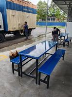 Heavy Duty Canteen Table Set | Fibreglass Table Bench for Factory, Hostel & Food Court - Canteen Table Set Malaysia | 6 Seater Fibreglass Dining Table & Bench Deliver Batu Kawan, Bayan Lepas, Georgetown, Bertam, Tasek Gelugor, Kulim, Lunas, Alor Setar