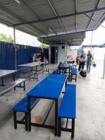 Heavy Duty Canteen Table Set | Fibreglass Table Bench for Factory, Hostel & Food Court - Canteen Table Set Malaysia | 6 Seater Fibreglass Dining Table & Bench Deliver Batu Kawan, Bayan Lepas, Georgetown, Bertam, Tasek Gelugor, Kulim, Lunas, Alor Setar