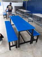 Heavy Duty Canteen Table Set | Fibreglass Table Bench for Factory, Hostel & Food Court - Canteen Table Set Malaysia | 6 Seater Fibreglass Dining Table & Bench Deliver Batu Kawan, Bayan Lepas, Georgetown, Bertam, Tasek Gelugor, Kulim, Lunas, Alor Setar