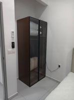 Hotel Style Upholstered Storage Bed with Premium Mattress | Modern Glass Door Wardrobe Cabinet | Modern Condo Bedroom Furniture | Queen Bed Frame |  Deliver Tanjong Tokong, Andaman, Jelutong, Queensbay, Batu Kawan, Bertam 