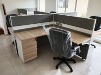 Office Partition Workstation | Staff Office Cubicle Desk | Office Workstation Cluster Desk | 4 Seater Office Cubicle Malaysia | Deliver Penang, Kedah, Georgetown, Batu Kawan, Sungai Petani, Puchong, Kl