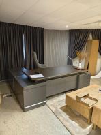 Luxury Executive Office Desk with Side Cabinet | Modern CEO Director Table | Premium Executive Office Furniture Malaysia | Penang & KL