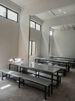Heavy Duty Fibreglass Canteen Table & Bench Set | FRP Cafeteria Table | Worker Hostel Dining Set | Food Court Table Supplier Malaysia