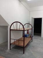 Heavy Duty Splitable Double Decker Metal Bed with Plywood Base | JTK Standard Worker Hostel Bunk Bed | Foreign Worker Bed Malaysia