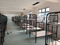 Heavy Duty Splitable Double Decker Metal Bed | Hostel Bunk Bed with Plywood Base | JTK Standard Worker Dormitory Bed Malaysia | Deliver Asrama, Kem Tentera, UPKAT, Penang,Perlis,Kedah, Selangor, Perak
