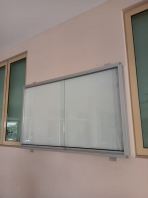 Aluminium Sliding Glass Notice Board | Lockable Display Board | Indoor Bulletin Board | Office, School & University Notice Board Malaysia | Deliver Batu Kawan, Prai, Sungai Petani, Kulim, Georgetown, Bayan Baru, Puchong, KL