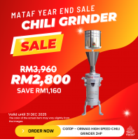 PROMO - CG10P - ORIMAS HIGH SPEED CHILI GRINDER 2HP