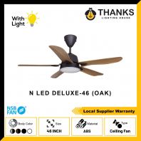 NSB N LED DELUXE 46" CEILING FAN OAK WITH LIGHT