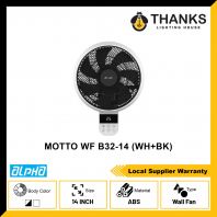 ALPHA MOTTO WF B32 7B 14 WALL FAN WHITE+BLACK