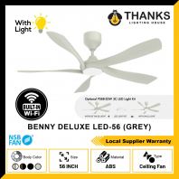NSB BENNY DELUXE 56 CEILING FAN WITH LIGHT GREY