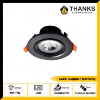 CR2 ROUND RECESSED SPOTLIGHT BLACK