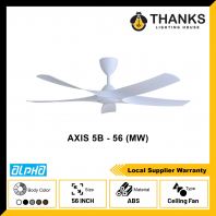 ALPHA AXIS 5B 56 CEILING FAN MATTE WHITE
