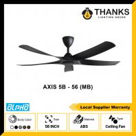 ALPHA AXIS 5B 56 CEILING FAN MATTE BLACK