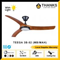 NSB TEEGA 3B 52 CEILING FAN WITH LIGHT MB/MAH