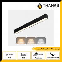 30W LLS SERIES SURFACE LINEAR DOWNLIGT BLACK