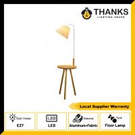 LED TABLE FLOOR LAMP WHITE/WOOD