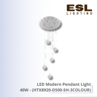LED Modern Pendant Light 40W - HTX4327-3H-GD-3COLOUR LED Modern Pendant Light 40W - HTX4327-3H-GD-3COLOUR