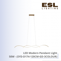 LED Modern Pendant Light 50W - SYD-D174-120CM-GD-3COLOUR LED Modern Pendant Light 50W - SYD-D174-120CM-GD-3COLOUR