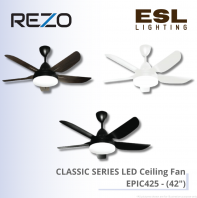 REZO CLASSIC SERIES LED Ceiling Fan EPIC425 - 42" REZO CLASSIC SERIES LED Ceiling Fan EPIC425 - 42"