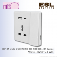 IMITOS 13A Switch Socket (BR Series) White - KY13-1 WH SIRIM IMITOS 13A Switch Socket (BR Series) White - KY13-1 WH SIRIM