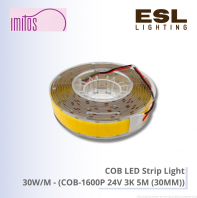 IMITOS COB LED Strip Light 30W/M - COB-1600P 24V 3K 5M (30MM)