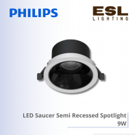 PHILIPS LED Saucer Semi Recessed Spotlight - 15W PHILIPS LED Saucer Semi Recessed Spotlight - 15W