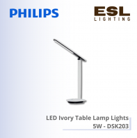 Philips LED Ivory Table Lamp Lights (Study Series) 5W - DSK203 Philips LED Ivory Table Lamp Lights (Study Series) 5W - DSK203
