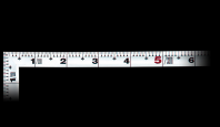 Shinwa 10650 / Thick Square Curved Ruler, Silver, 1.5 Shaku (4' 1/2"), Square Back, Crane and Turtle Design, Left-Handed