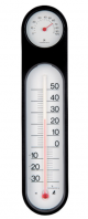 Shinwa 48929 / Thermo-hygrometer PC oval black