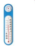 Shinwa 48932 / Thermo-hygrometer PC oval blue