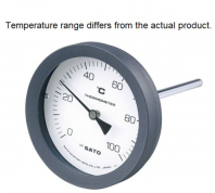 SK SATO No.2080-02  Bimetal Thermometer, 0 to 50��C, 50 mm Stem  BM-T-100P