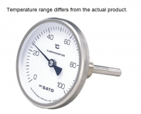 SK SATO No.2110-24  Bimetal Thermometer, 0 to 100��C, 150 mm Stem BM-T-75S