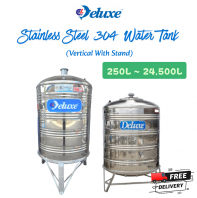 Deluxe Stainless Steel 304 Water Tank / Tangki Air / Tangki Rumah Stand ( 250L ~ 24,000L )