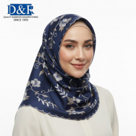 Jacquard Silk Cotton Denim Chiffon Satin Color Blocking Woven Pattern Breathable Skin-Friendly Winter Ethnic Hijab Scarf Premium