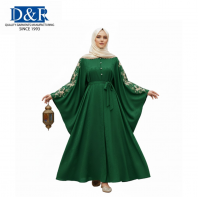 Elegant Plus Size Dresses Women Muslim Ankle Length Long Sleeve Breathable Four-Way Stretch Silk Non-Slip Under-scarf