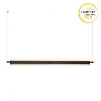 Post Modern Minimalist Black + Gold Linear Pendant Light