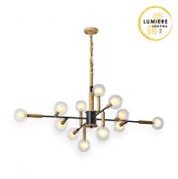 Post Modern Minimalist Pine Wood Pendant Light. (18 Head)