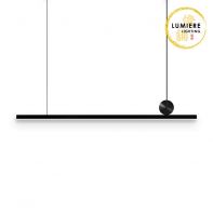 Nordic Minimalist Black Linear Pendant Light. (1200mm)