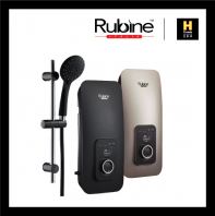Rubine Cetus Series DC Pump Instant Water Heater With Matte Black Hand Shower