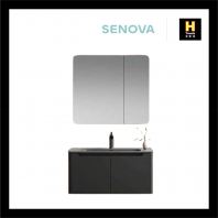 Senova PVC Cabinet Gilded Stone Basin Mirror Cabinet Set SVGT5700